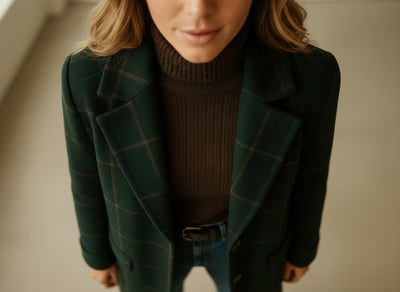 Elara– Klassieke Ruiten Wintermantel