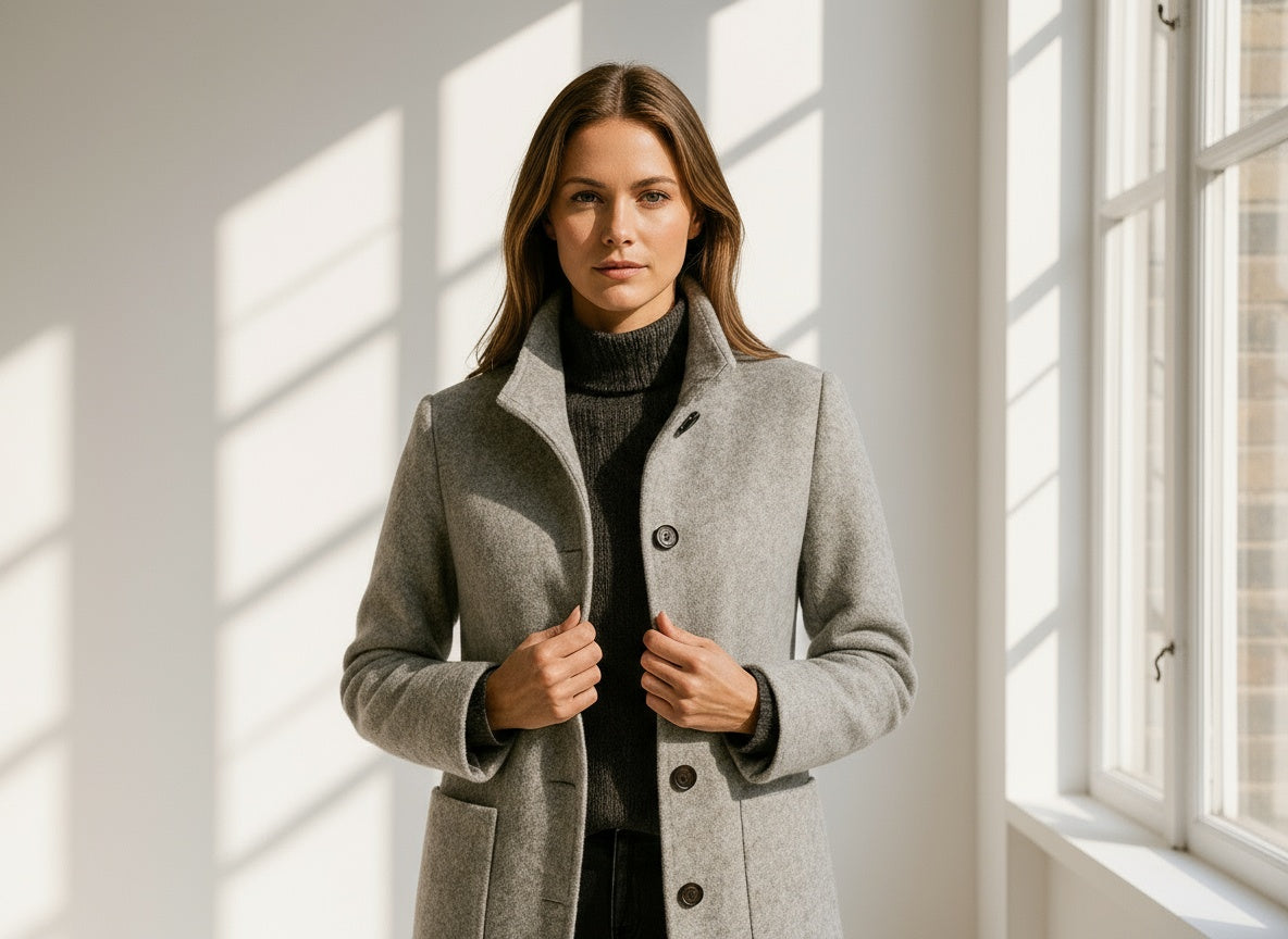 Milano | Comfortabele Damesjas met Hoge Kraag