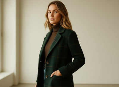 Elara– Klassieke Ruiten Wintermantel